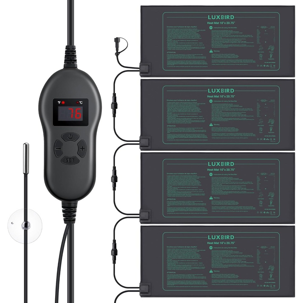 Heat Mat Seedling - Kit com 4 Tapetes Térmicos para