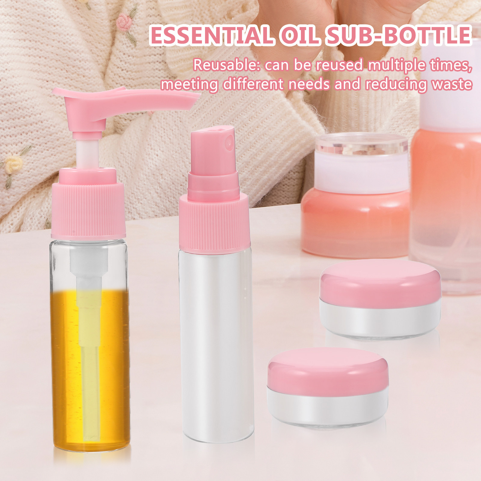 Misting Bottle Fine - Conjunto de Frascos Compactos para Viagem,